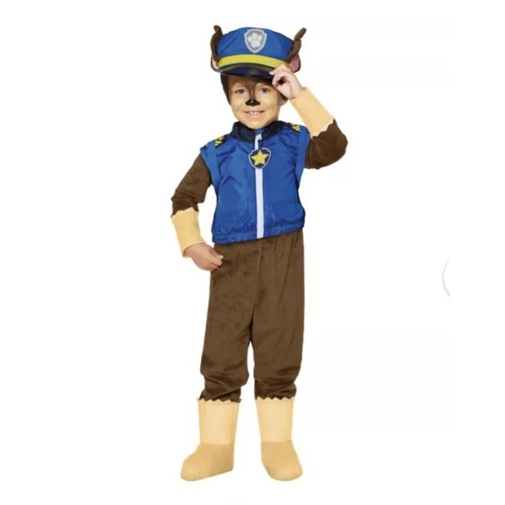 Spirit Halloween Paw Patrol Chase Costume Toddler Child 2 3 4 XS S Dress Up Hat